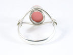 Opengewerkte zilveren ring met roze opaal afbeelding 3