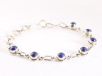 Fijne zilveren armband met lapis lazuli afbeelding 2