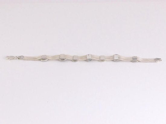 Traditionele zilveren armband met onyx en niëllo decoraties afbeelding 3