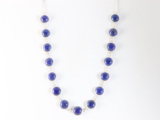 Zilveren collier met lapis lazuli afbeelding 3