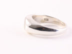 Hoogglans zilveren ring met regenboog maansteen afbeelding 2