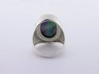 Hoogglans zilveren ring met abalone schelp afbeelding 3