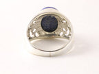 Opengewerkte zilveren ring met lapis lazuli afbeelding 3