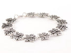 Zilveren armband met vlinders afbeelding 2