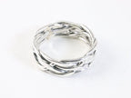 Zware gevlochten zilveren ring afbeelding 2