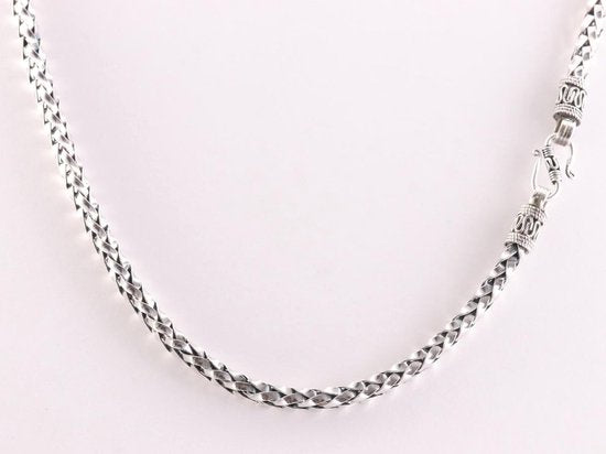 Zware zilveren schakelketting met Balinese sluiting afbeelding 1