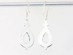Bewerkte zilveren oorbellen met bergkristal afbeelding 3