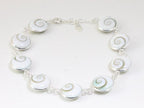 Zilveren armband met shiva oog schelp afbeelding 1