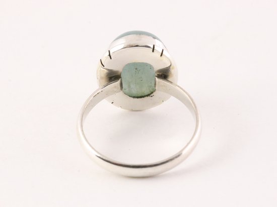 Zilveren ring met aquamarijn afbeelding 3