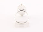 Ovale hoogglans zilveren ring met abalone schelp afbeelding 3