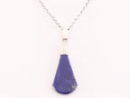 Fijne zilveren hanger met lapis lazuli aan jasseron ketting afbeelding 4