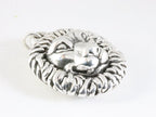 Grote zilveren leeuw hanger afbeelding 2