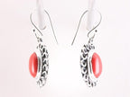 Bewerkte zilveren oorbellen met rode jaspis afbeelding 2