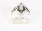 Fijne bewerkte zilveren ring met groene aventurijn afbeelding 3