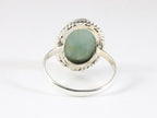 Bewerkte ovale zilveren ring met aquamarijn afbeelding 3