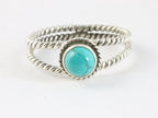 Opengewerkte zilveren ring met turkoois afbeelding 4