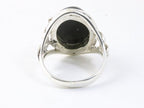 Opengewerkte zilveren ring met onyx afbeelding 3