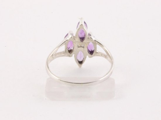 Fijne zilveren ring met amethist afbeelding 4