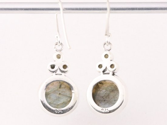 Zilveren oorbellen met labradoriet afbeelding 3