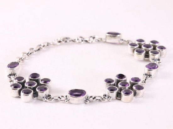 Zilveren armband met amethist afbeelding 2