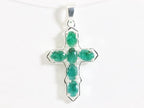 Zilveren kruishanger met smaragd afbeelding 4