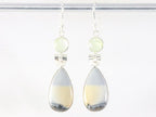 Zilveren oorbellen met malinga jaspis en prehniet afbeelding 3