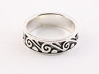 Zilveren ring met fantasiegravering afbeelding 3