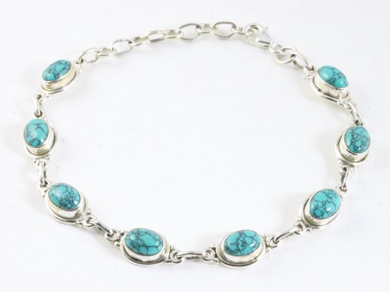 Zilveren armband met turkoois afbeelding 1