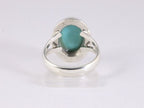 Bewerkte zilveren ring met turkoois afbeelding 3