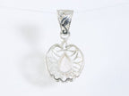Fijne opengewerkte zilveren hanger met rozenkwarts afbeelding 3