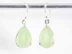 Zilveren oorbellen met prehniet afbeelding 4