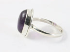 Ovale zilveren ring met amethist afbeelding 2