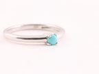 Fijne hoogglans zilveren ring met turkoois afbeelding 1