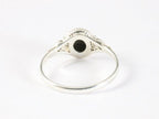 Fijne bewerkte zilveren ring met onyx afbeelding 3
