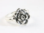 Zilveren ring met roos afbeelding 1