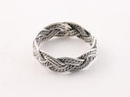 Gevlochten zilveren ring afbeelding 2