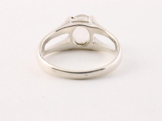 Fijne zilveren ring met rozenkwarts afbeelding 4