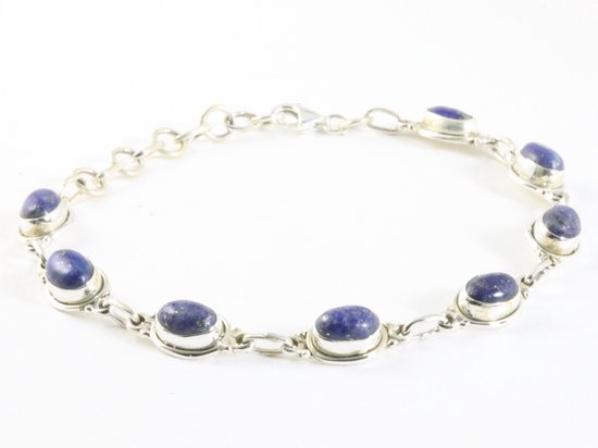 Zilveren armband met lapis lazuli afbeelding 2