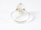 Bewerkte zilveren ring met rozenkwarts afbeelding 3