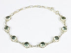 Fijne zilveren armband met groene amethist afbeelding 1