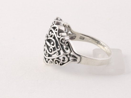 Fijne opengewerkte zilveren ring afbeelding 2