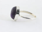 Ovale zilveren ring met amethist afbeelding 2