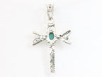 Zilveren libelle hanger met turkoois afbeelding 3