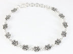 Fijne zilveren armband met bloemen afbeelding 1