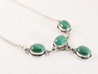 Bewerkte zilveren ketting met malachiet afbeelding 2