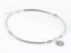 Zilveren enkelband met kralen afbeelding 2