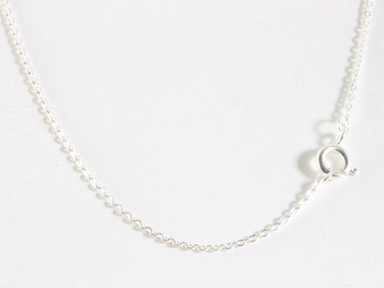 Fijne bewerkte zilveren hanger met amethist aan ketting afbeelding 5