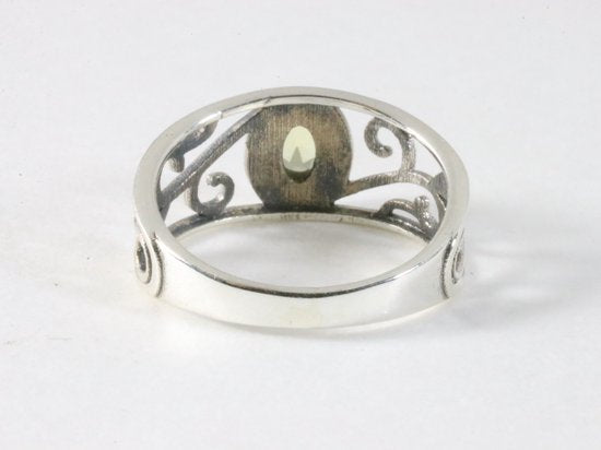 Fijne opengewerkte zilveren ring met citrien afbeelding 3