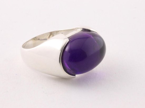 Zilveren ring met amethist afbeelding 1