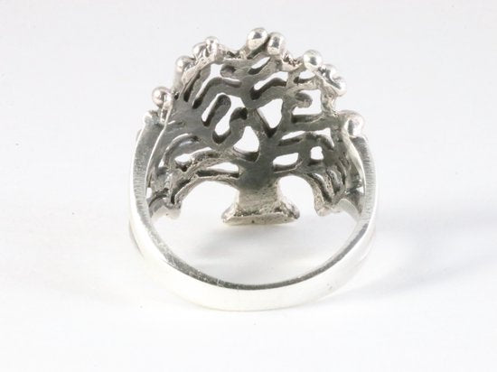 Zilveren ring met levensboom afbeelding 3